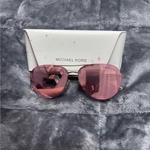 Michael Kors pink metallic sunglasses